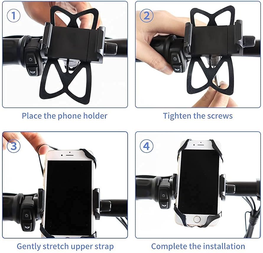 Fucare Bike Phone Mount Motorcycle Universal Phone Holder Anti-Theft, Face & Touch ID Bicycle Phone Holder Compatible with Samsung Galaxy S9/S8 Plus/Google Pixel / iPhone11/12 : Automotive