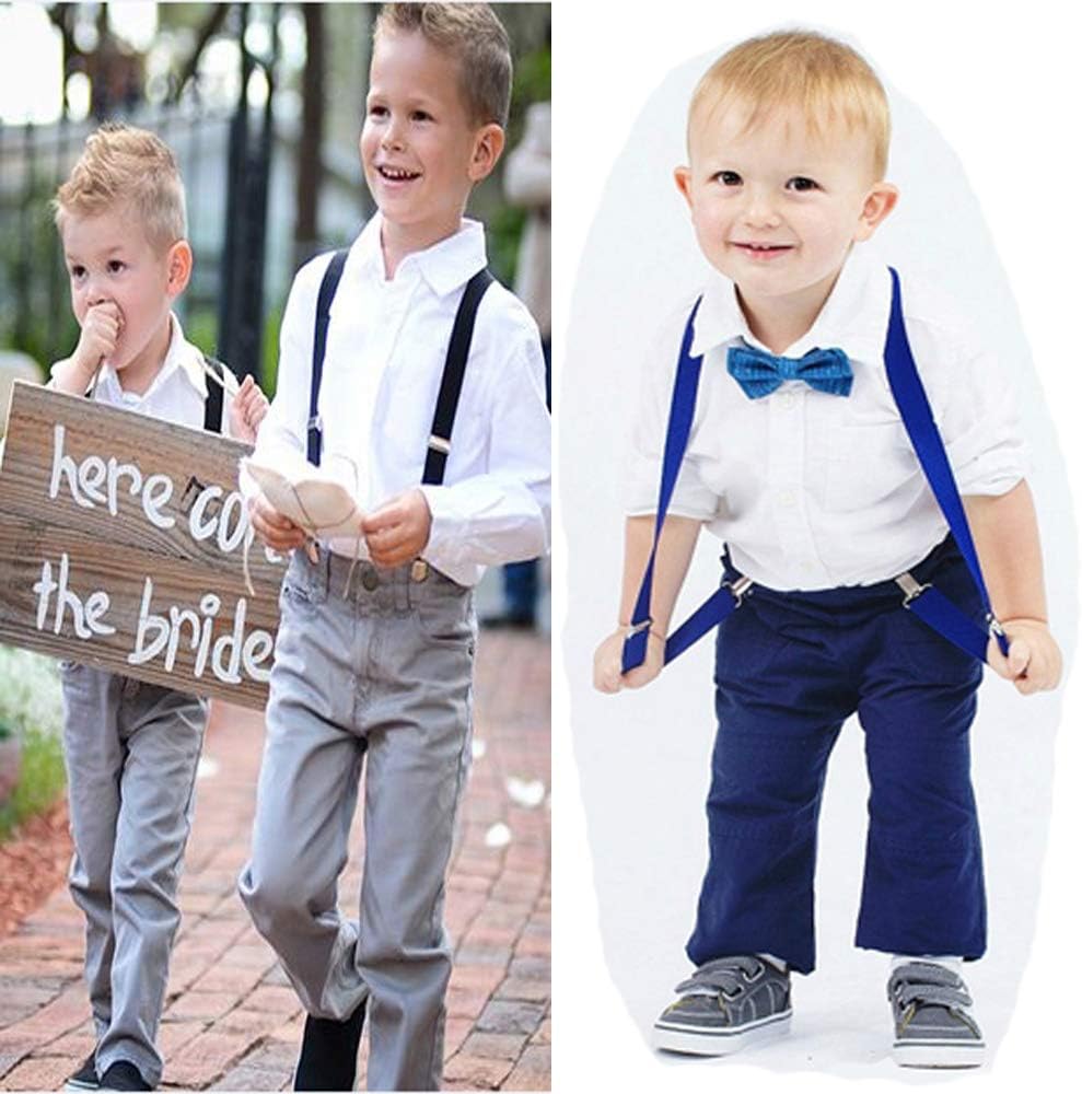 Child Kids Suspenders Bow Tie for Boys and Girls Adjustable Elastic Classic Accessory Sets Age 1 to 13 Year - Image 7