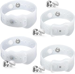 Hion Motion Sickness Bracelets Sea Sickness Wristbands for Motion Sickness/Morning Sickness/Pregnancy Nausea Anti Nausea Wristband Acupressure Nausea Bands Motion Sickness Bands(2Pairs Transparent)