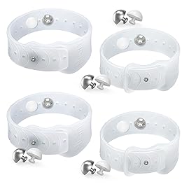 Hion Motion Sickness Bracelets Sea Sickness Wristbands for Motion Sickness/Morning Sickness/Pregnancy Nausea Anti Nausea Wristband Acupressure Nausea Bands Motion Sickness Bands2Pairs Transparent