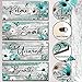 Sunnyray 4 Pcs Farmhouse Bathroom Wall Decor Sign Spring Daisy Tulip Flowers and Butterfly Bathroom Wall Art Relax Soak Unwind Breathe Rustic Wood Plaque Decor(10 x 4 Inch,Turquoise)