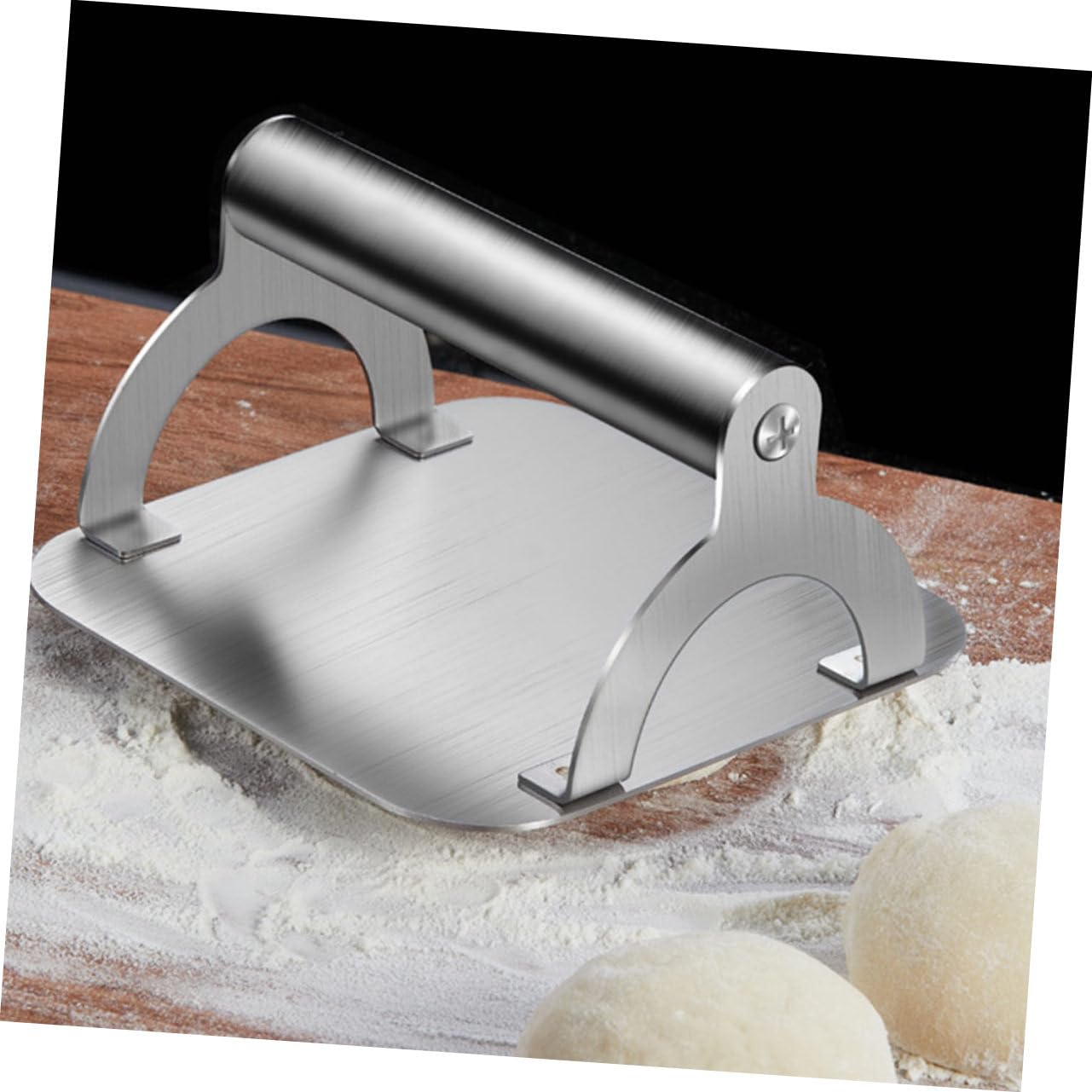 Edelstahl Burgerpresse für Steak und Fleisch, Silber, Robust