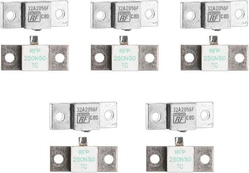 5Pieces Load Resistance RFP 250-50 250W 50 Ohm 250N50 TC RF Resistors, 55g, Silver