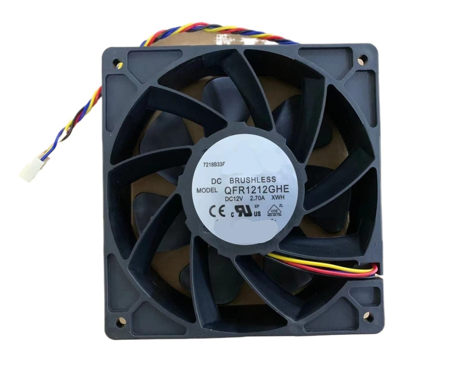 Ventilateur QFR1212GHE haut de gamme 6000 TR/Min 12V 2,70A à 4 fils haute durabilité