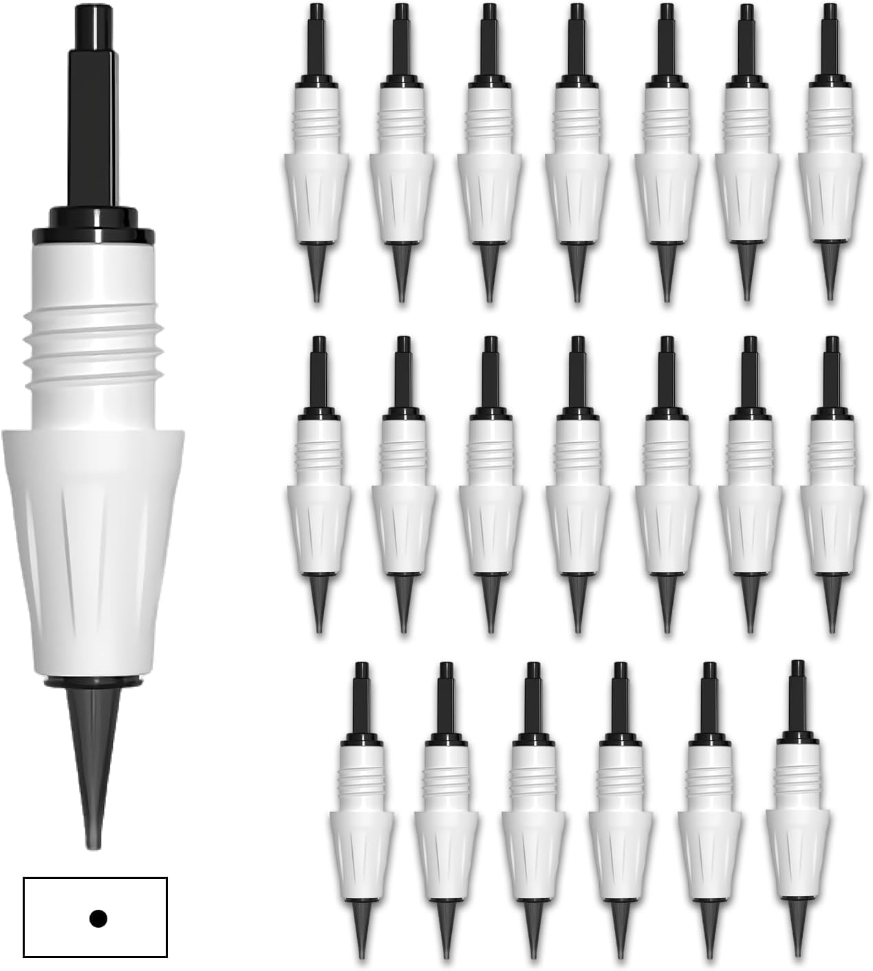 20Pcs Disposable Tattoo Needle Cartridges Model M1, Original Replacement Needle Part for Permanent Makeup Tatto Machine Artmex V6, V8, V9, V11 (M1, 20Pcs)