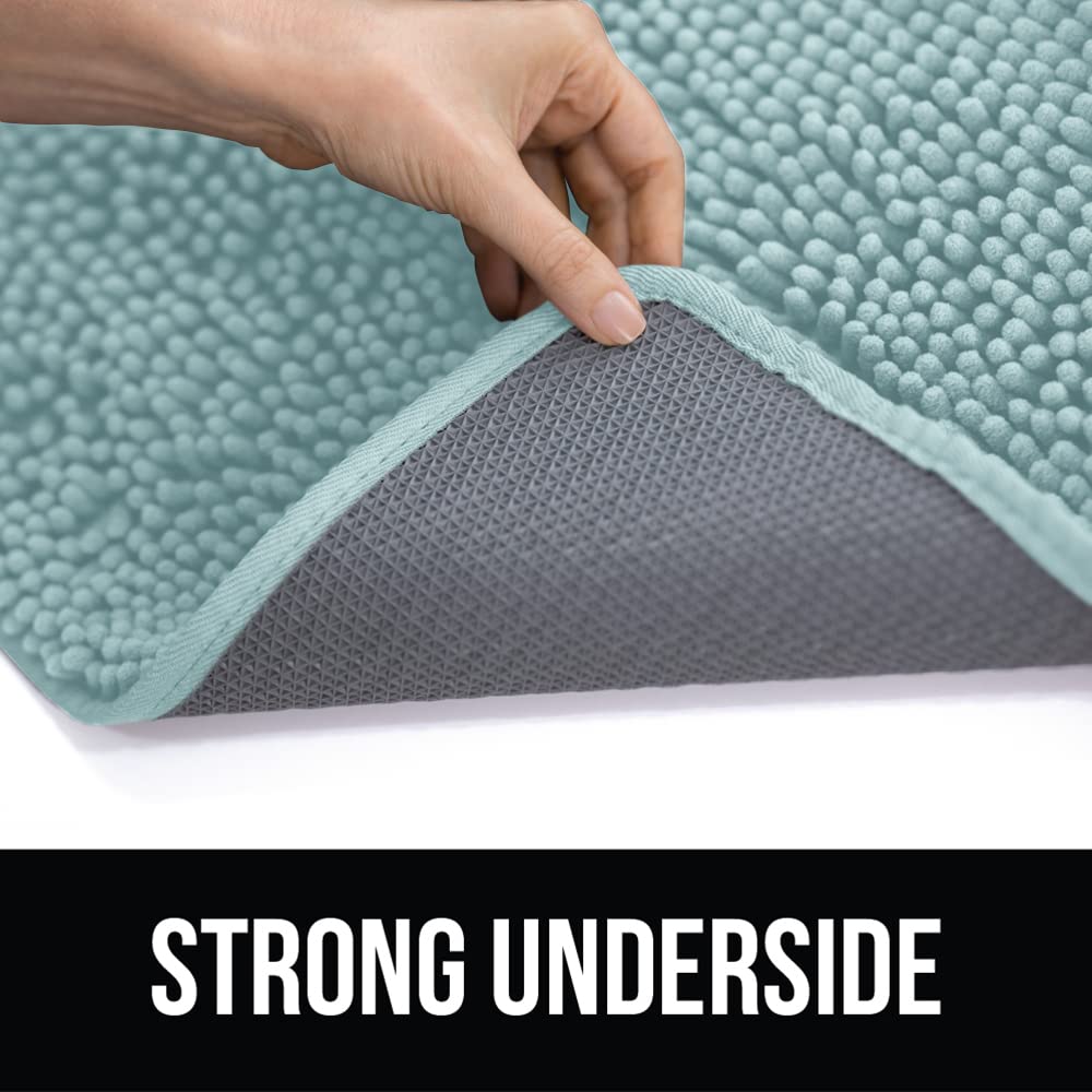 KANGAROO Alfombra de baño de felpa, 42 x 24, extra suave y absorbente Shaggy alfombra de baño, parte inferior fuerte, felpa, lavable alfombra para bañera, ducha y baño para niños, mariscos