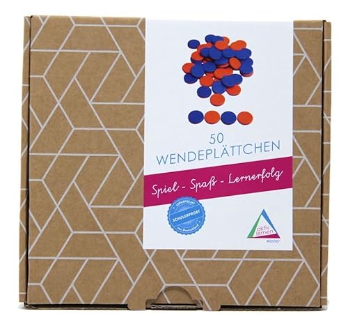 Wissner aktiv lernen 080810.IMP - RE Plastic Wendeplättchen, 50 Zählchips in rot/blau, Durchmesser 2,5 cm und 0,5 cm stark, ideal für Kinderhände, nachhaltig hergestellt
