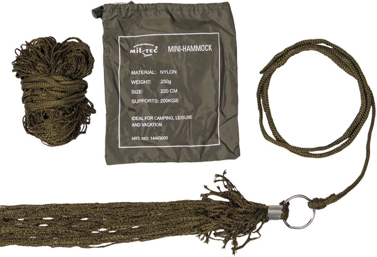 Mil-Tec Mini Nylon Hammock Olive