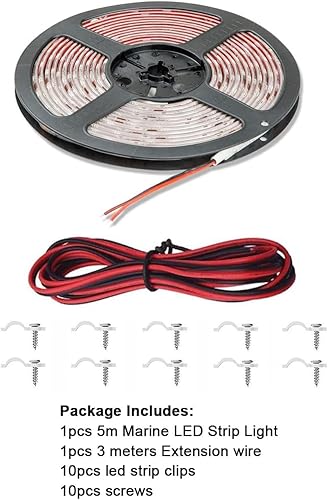 Miniatura 3 de Luz de barco pontón, tira LED marina para Duck Jon Bass Velero Kayak Flex Lighting, luces interiores de cortesía para noche de pesca, azul, 12 V