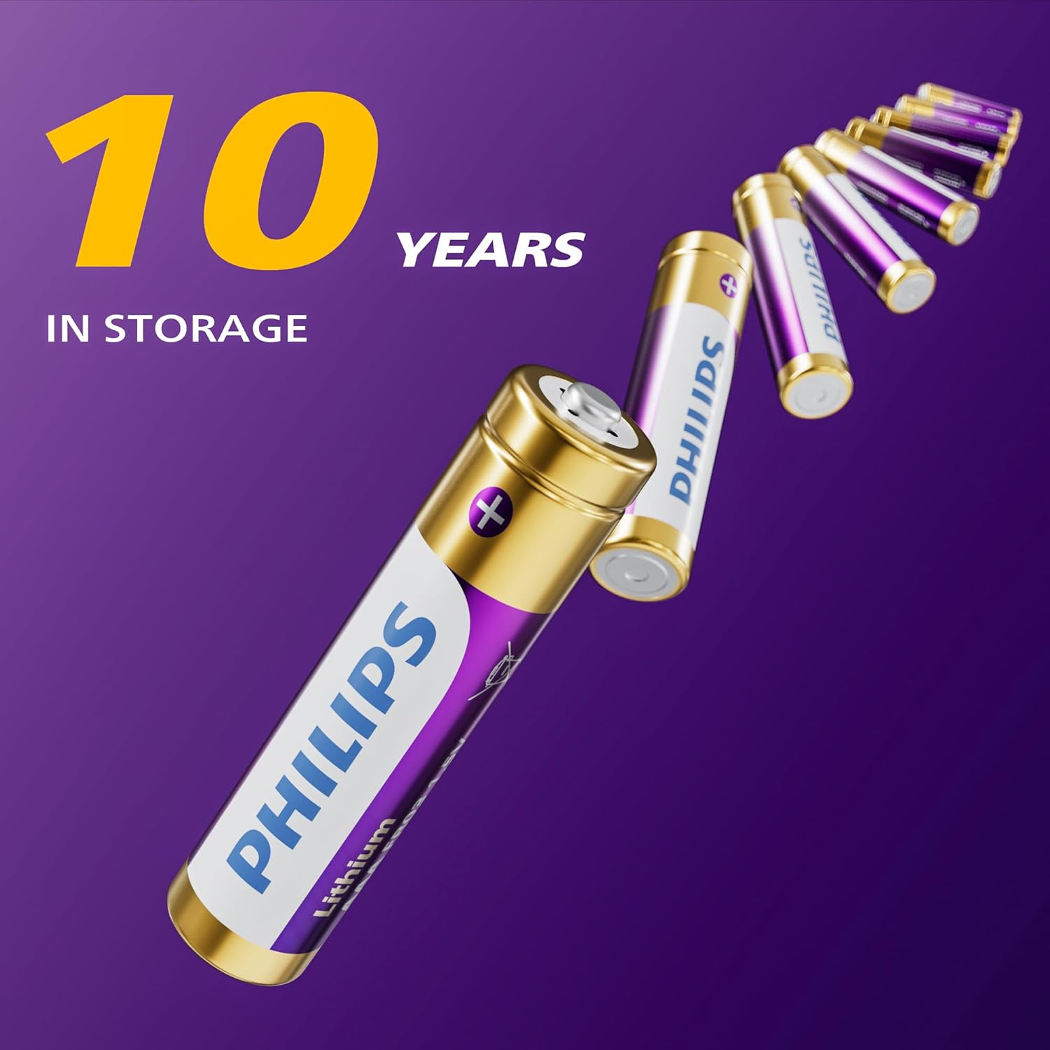 PHILIPS AAA Batteries 32 Pack Lithium Triple A Battery 1.5V Ultra Long Lasting 3A Batteries for Home Office Devices (Non-Rechaegeable)