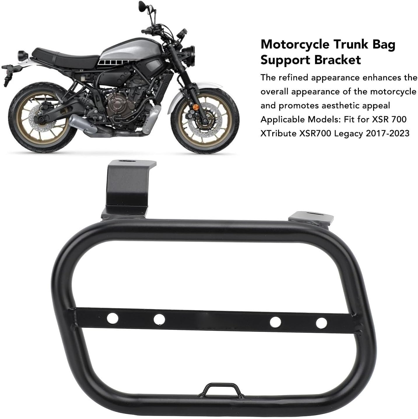 Aramox 16-mm-Eisenrohr-Satteltaschen-Seitenhalterung für XSR 700 2017–2023, Sichere Aufbewahrung, Langlebige Konstruktion (Links)