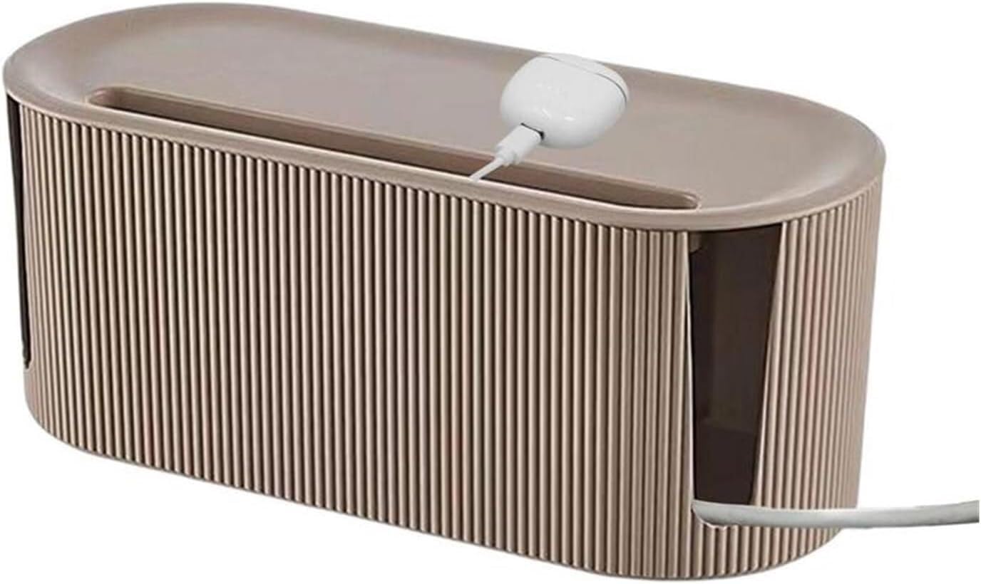 organizer per cavi, Scatola portacavi, contenitore for prese(Brown)