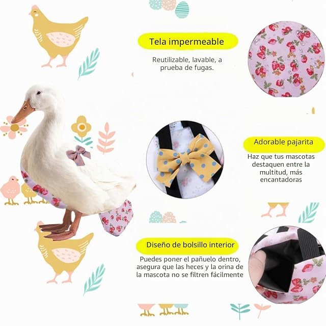 Foto 4 de 6 de Juego de 3 pañales reutilizables de pollo