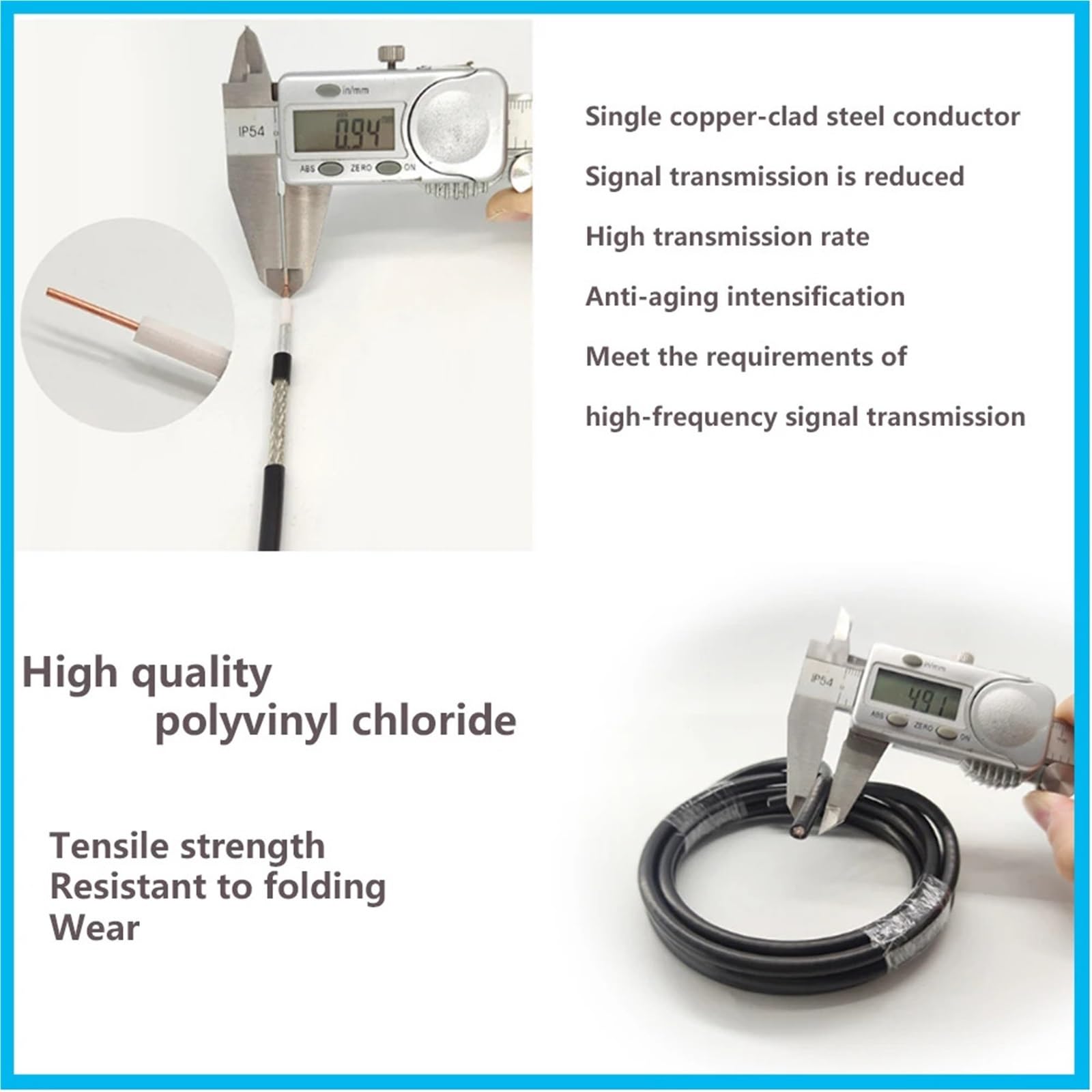 Cavo coassiale SMA maschio a SMA maschio, 50 Ohm, LMR195, cavo di prolunga RF a bassa perdita per antenna WiFi 4G LTE Ham Radio ADS-B, lunghezza 20 cm-30 m (SMA M a RP SMA F, 2 m)