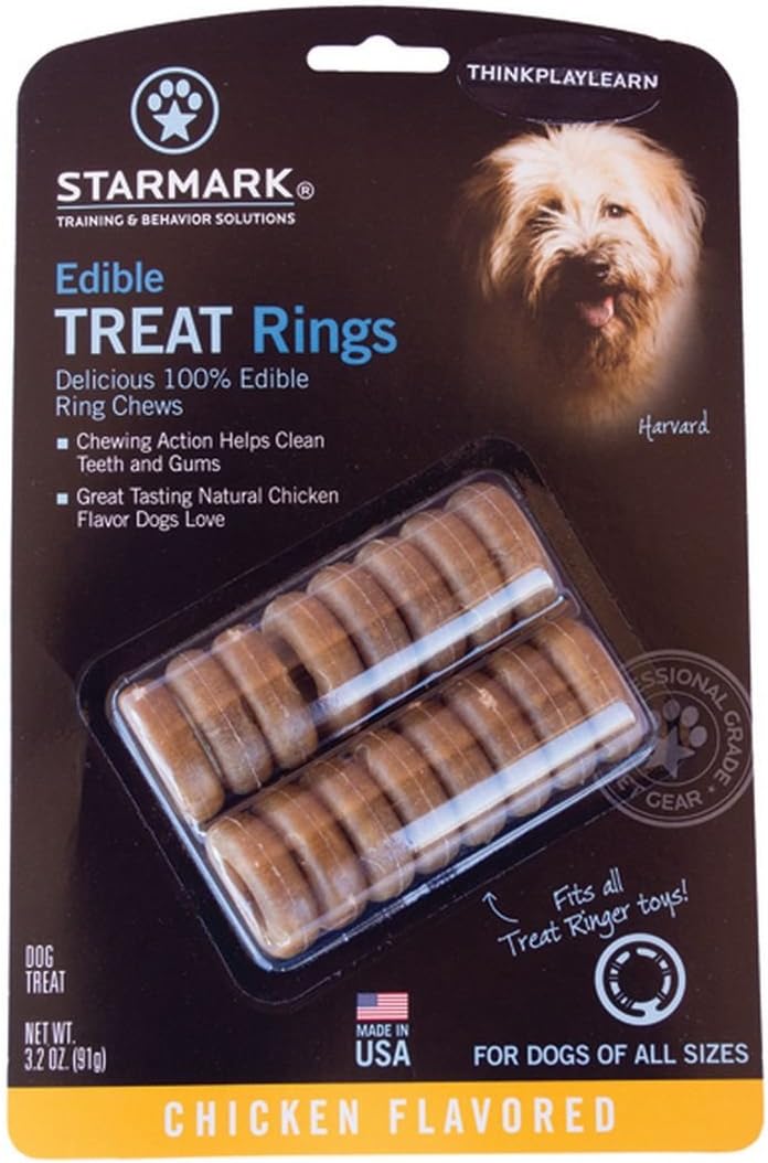 RosewoodPet Products Ltd Starmark Treat Dispensing Edible Treat Rings, clear