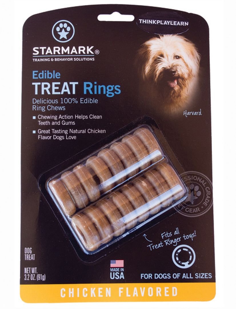 RosewoodPet Products Ltd Starmark Treat Dispensing Edible Treat Rings, clear