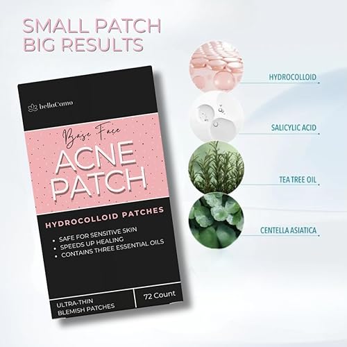 Miniatura 9 de Parche para acné, cubierta invisible ultra fina, parche de espinillas hidrocoloide de acción rápida con ácido salicílico, centella asiática y aceite