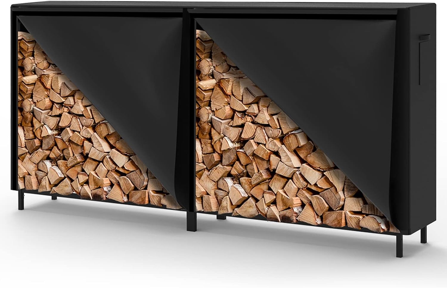 Amazon.com: Stormann 8ft Firewood Log Rack with Oxford Fabric Cover ...
