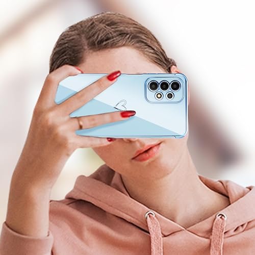 Miniatura 5 de ZTOFERA Funda Samsung Galaxy A23 4G5G, bonito borde chapado con patrón de corazones de amor con protección para lente de cámara, funda para Galaxy