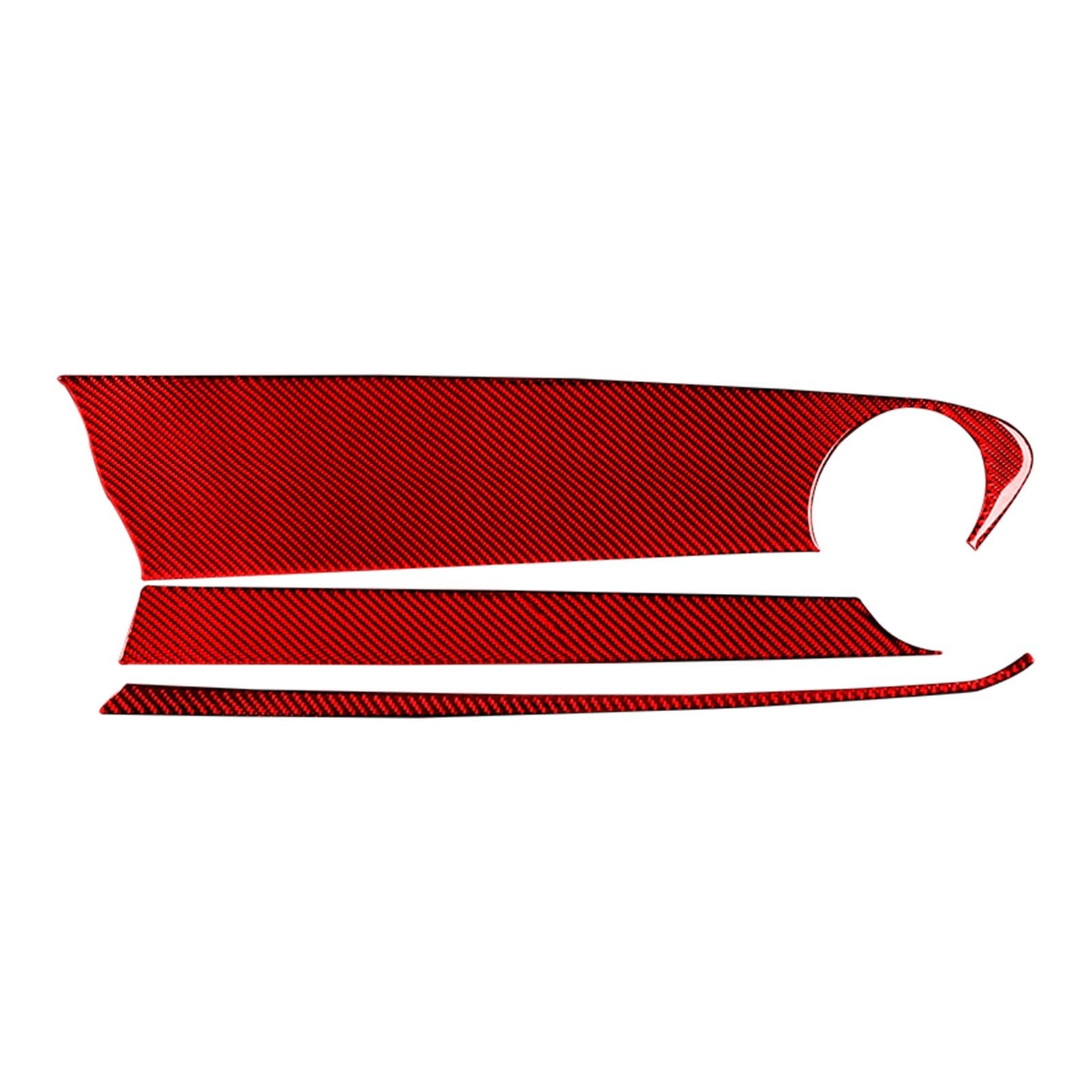for Chevrolet for Camaro 2017-2022 Car Co-Pilot Instrument Panel Decorative Strip Cover Stickers Car Interior Mouldings(Red)