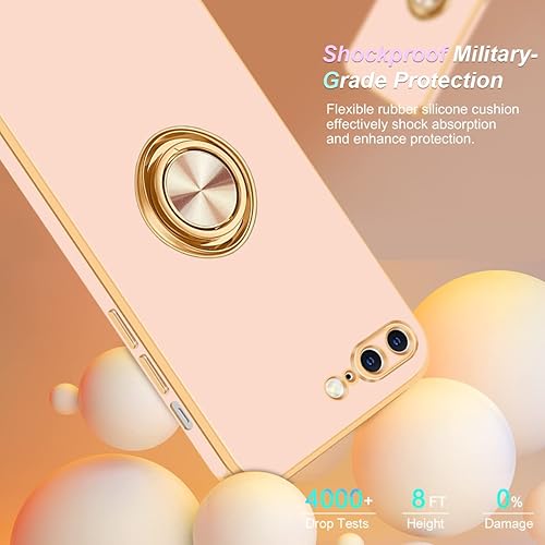 Miniatura 3 de Fingic Funda para iPhone 7 Plus, iPhone 8 Plus con soporte de anillo, soporte delgado y delgado, soporte magnético para automóvil para mujeres y