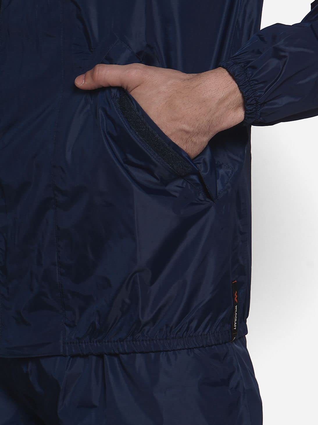 Wildcraft Men Polyester Waterproof Casual Style Rain Jacket Suit (Navy) (X-Large), Blue 4