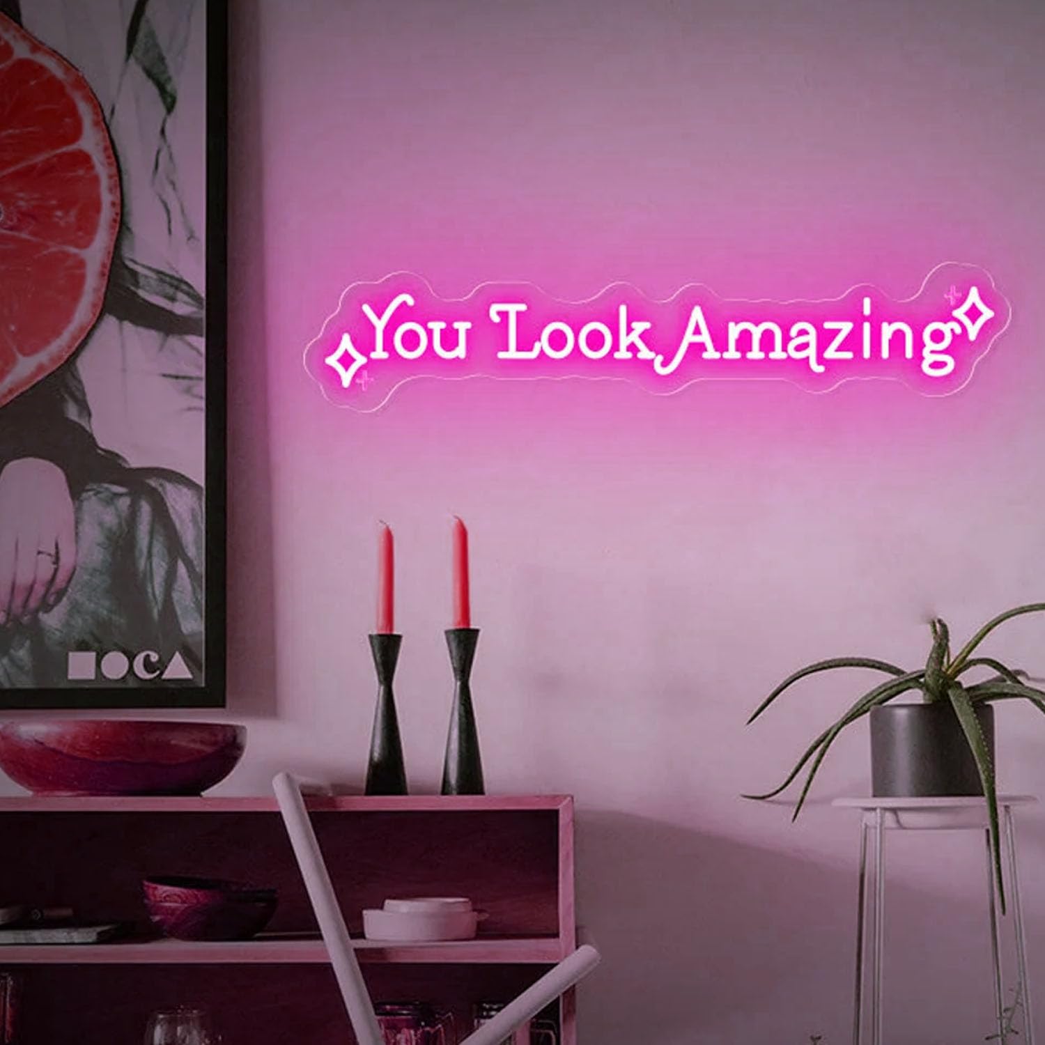 You Look niesamowity neonowy szyld, dekoracja domu, wspaniałe światło LED, ręcznie wykonana tabliczka do sklepu, baru, klubu nocnego