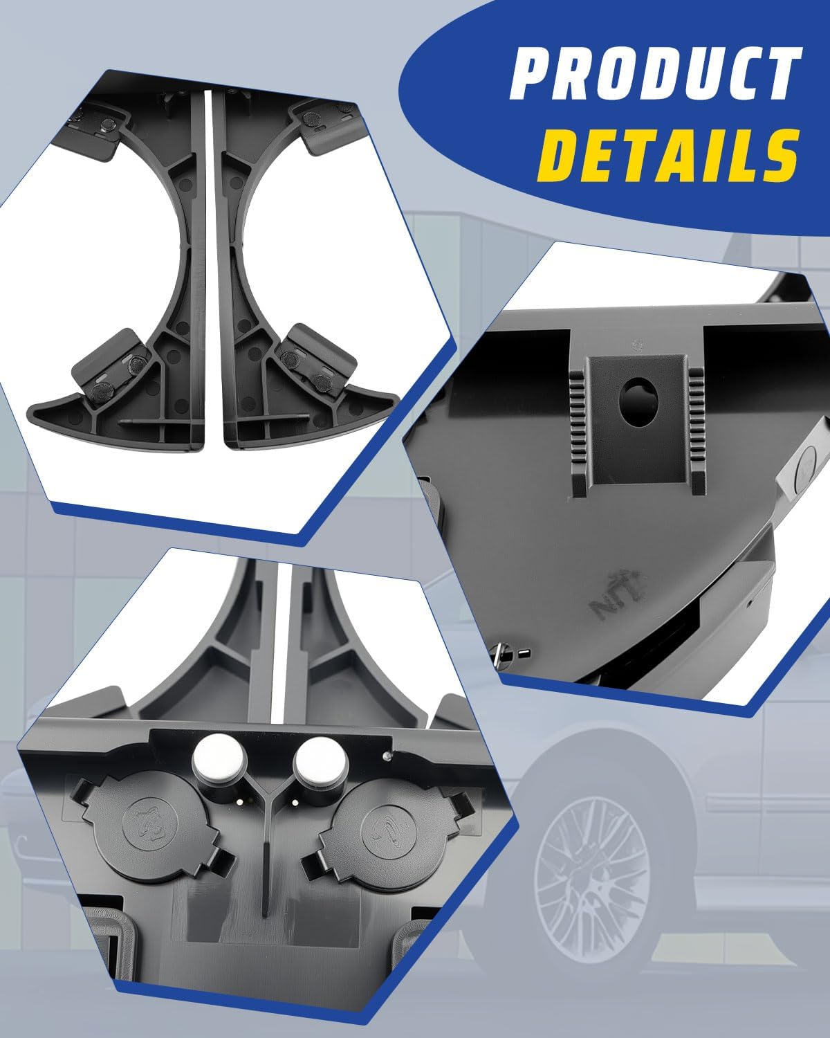 Cup Holder Fit for BMW E39 525i 2001-2003, for 528i 1997-2000, for 530i 2001-2003, for 540i 1997-2003, for M5 2000-2003, Center Console Replacement, Replace 51168190205