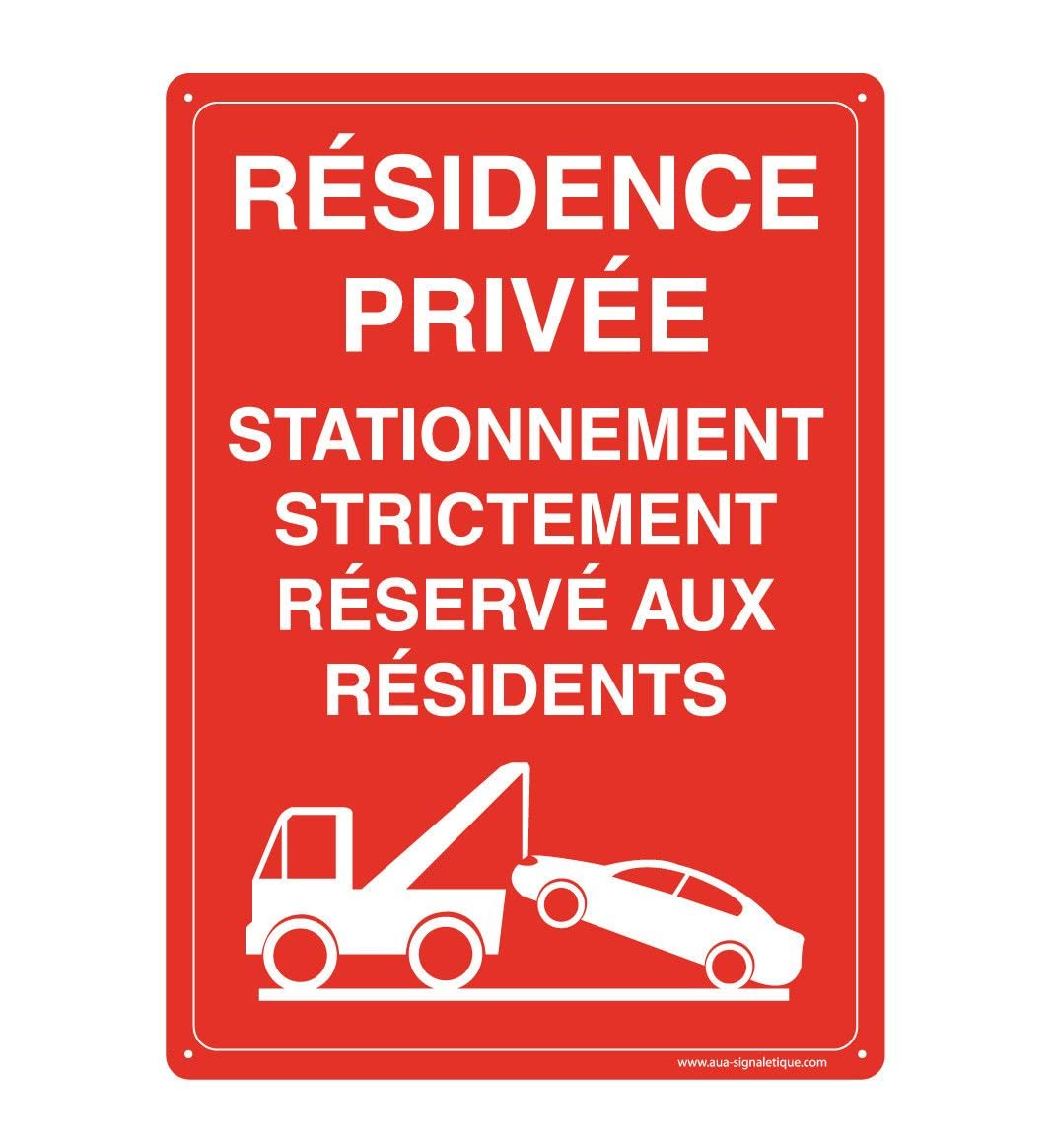 Panneau Stationnement Réservé aux Résidents Dibond Antivandalisme