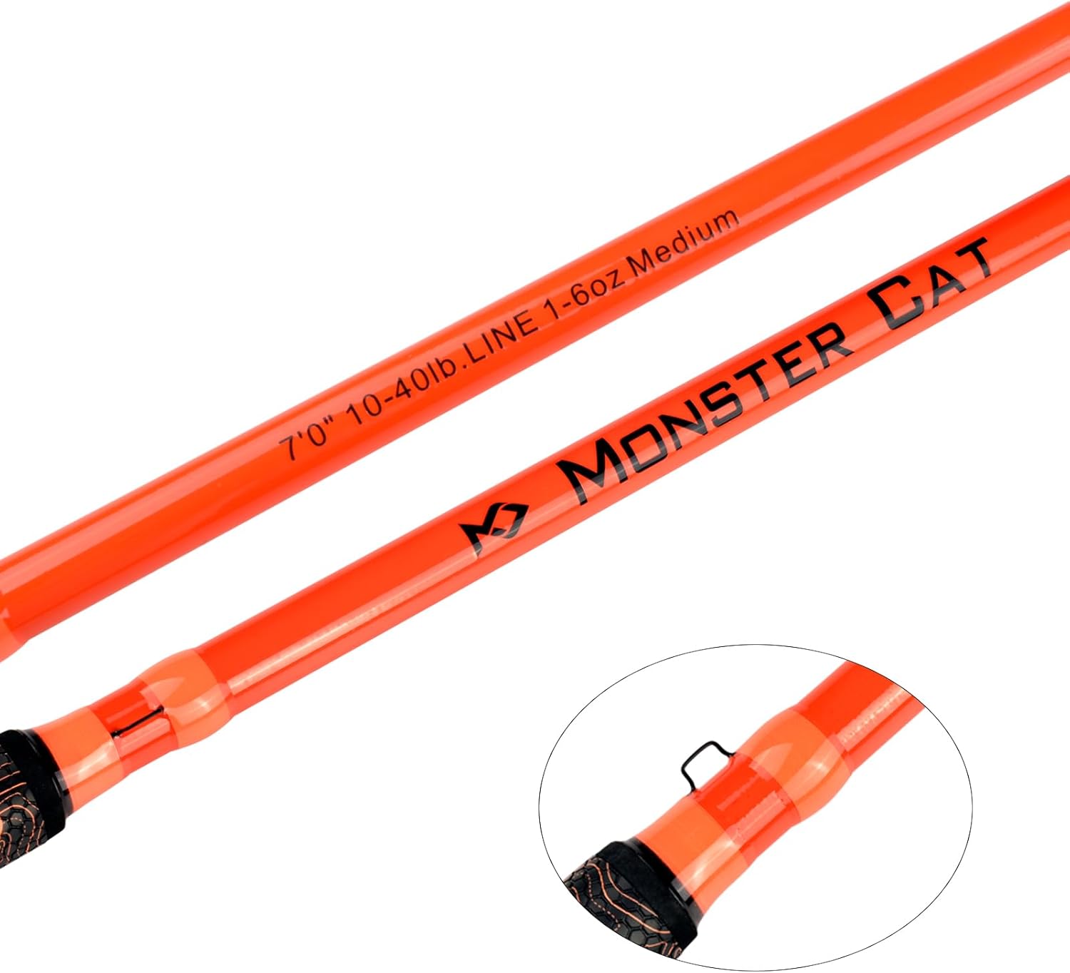 Catfish Fishing Rod, 1 Piece 7’Glow with Black Light Monster Catfishing Casting Rods Medium
