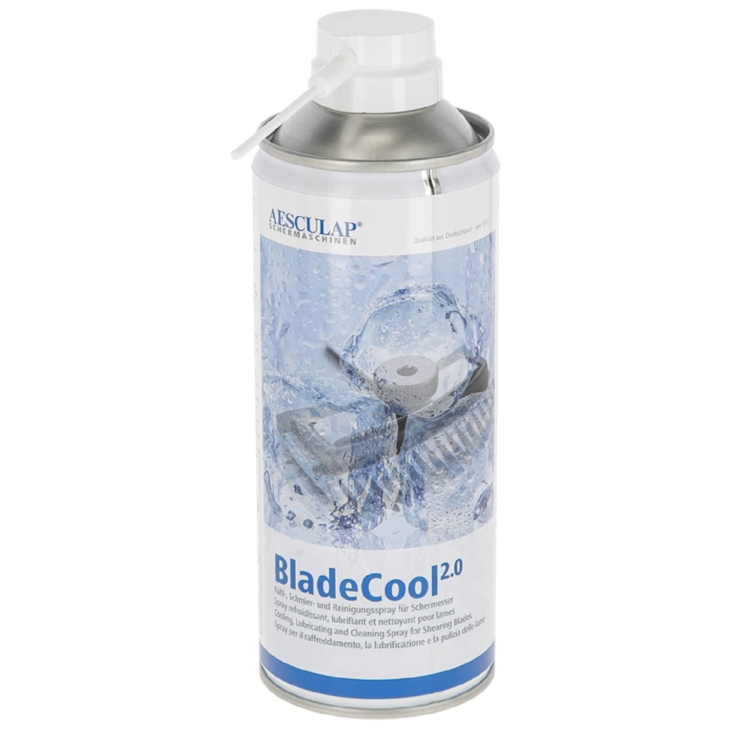 Kerbl Aesculap BladeCool Spray 2.0 dwupak 2 x 400 ml spray techniczny do chłodzenia, smarowania i czyszczenia głowic golących
