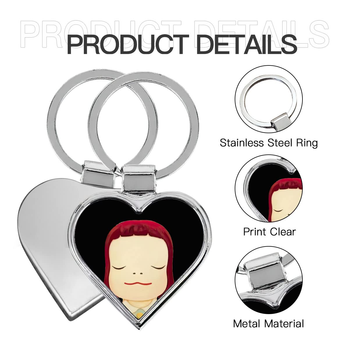 Amazon.co.jp: 奈良美智 キーホルダー 人気 キーリング バッグチャーム