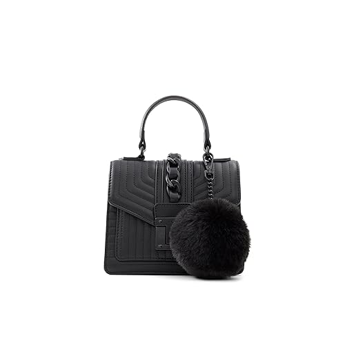 ALDO Top Handle Bag - Black/Black - Small
