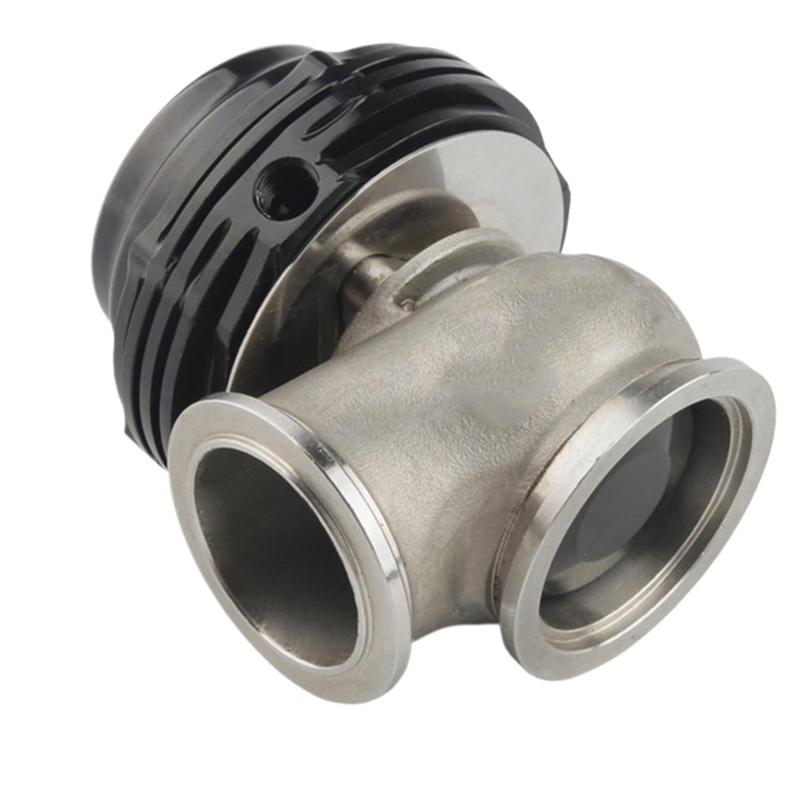 AT-Universal Car Modification 38Mm Turbocharged Exhaust Pressure Relief Valve External Wastegate V-Band Flanged(Blue-1)