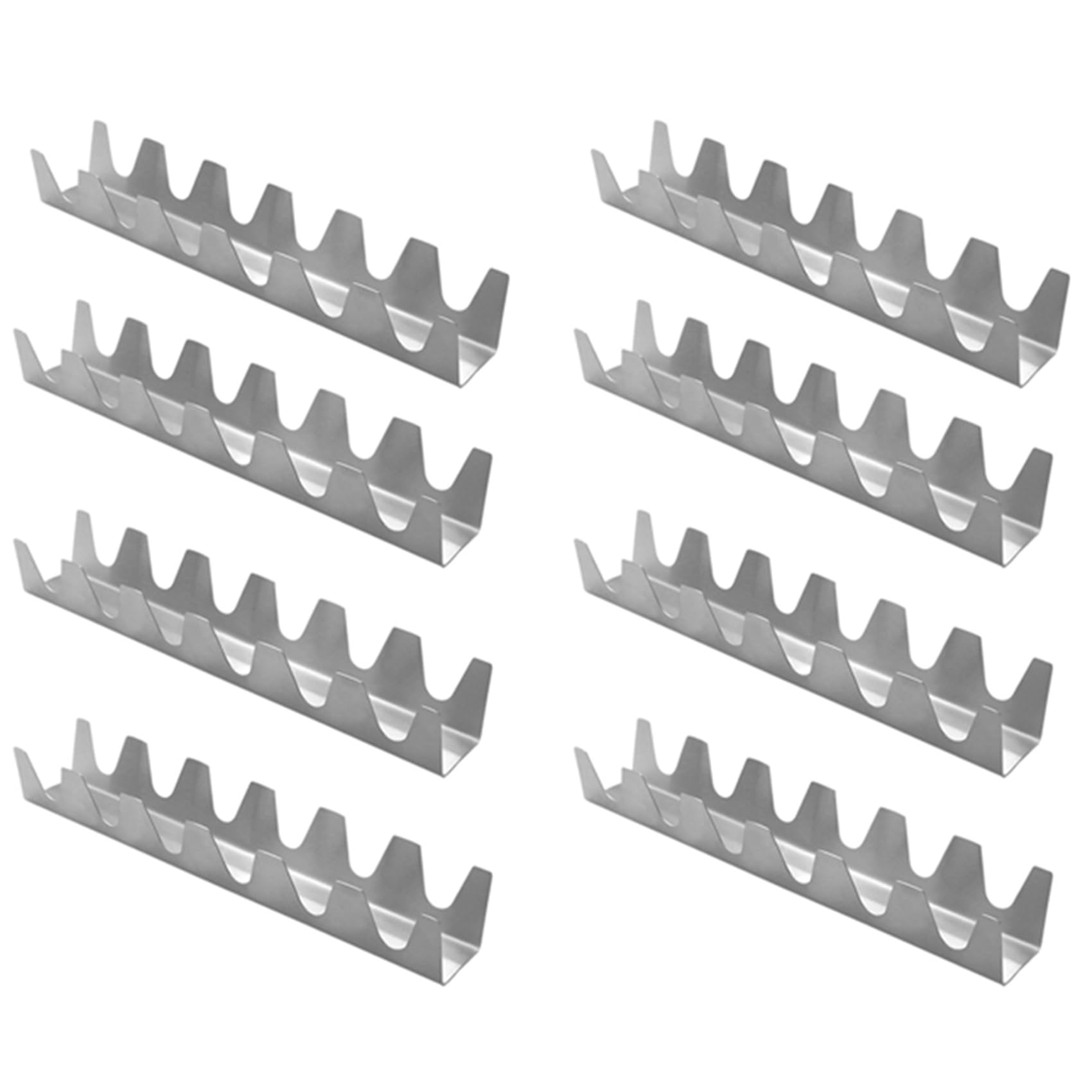 Hndhbfgrt 8Pc Stainless Steel W-Shaped Burritos Pancakes Stand Taco Holder Shell Baking Food Rack for Dishwasher Oven Grill