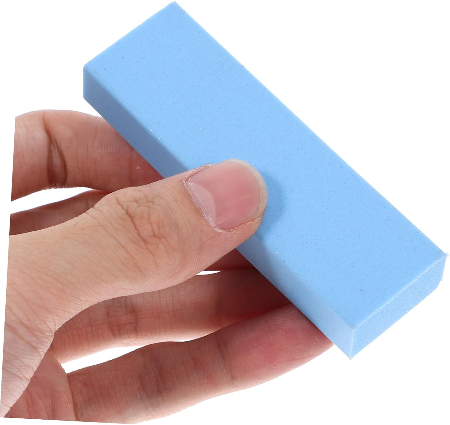 Alipis Rubber Abrasive Cleaning Stone Flat Top Kitchen Bathroom Limescale Blue for Fixtures Lightweight Efficient