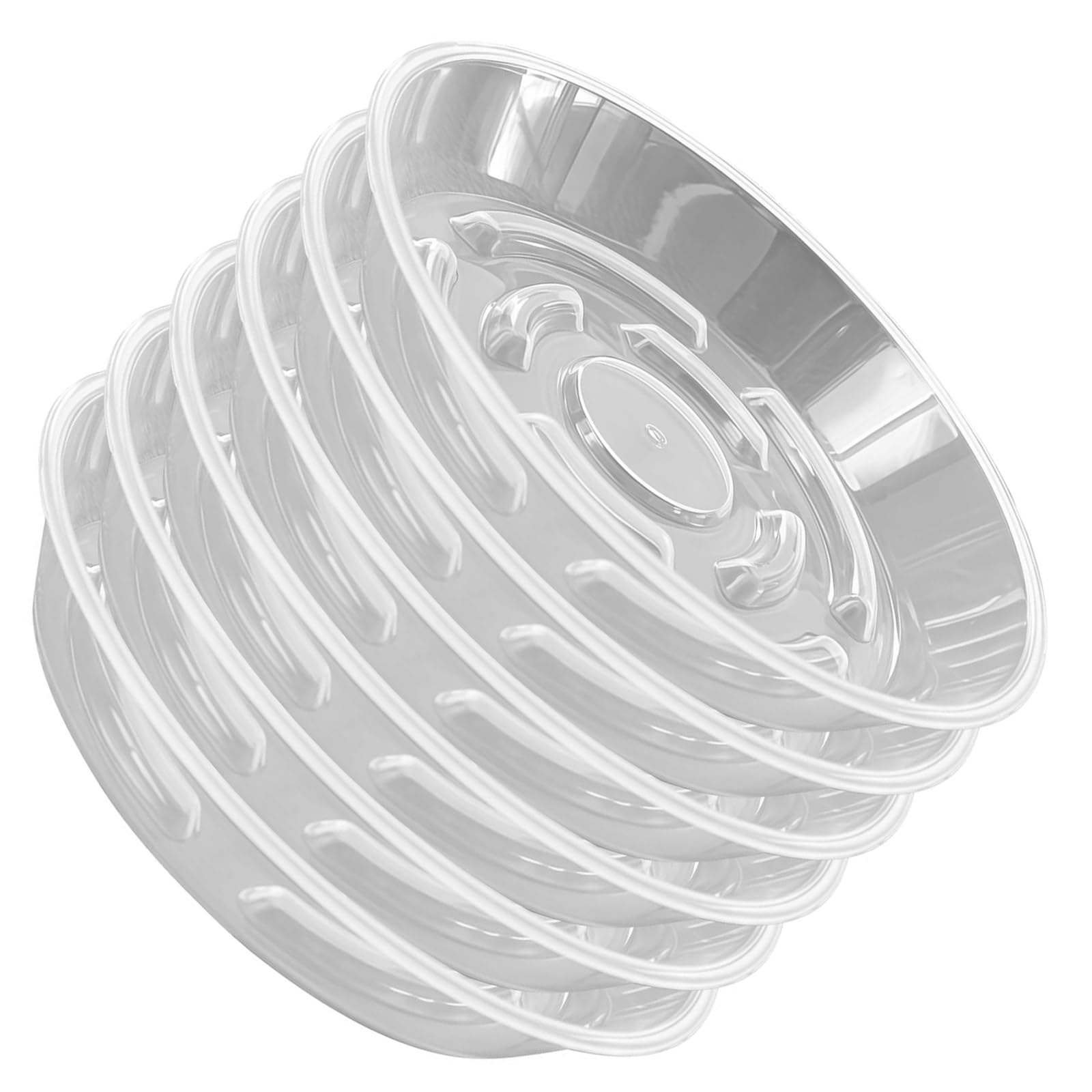 Hredyqw Clear Plant Saucers Tray With Nonslip Base Transparents Plant Pots Base Waterproof Drips Catcher