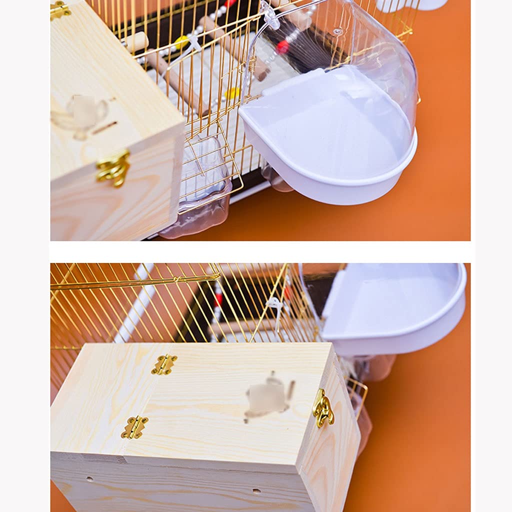 Gabbia Voliera Placcatura Dorata Cockatiel Uccello Gabbia Grande Pappagallo Gabbia dal Vivo Uccello con Alimentatore di Gabbia Riproduzione per Cockatiel canarino Amore Uccello Bird Cage