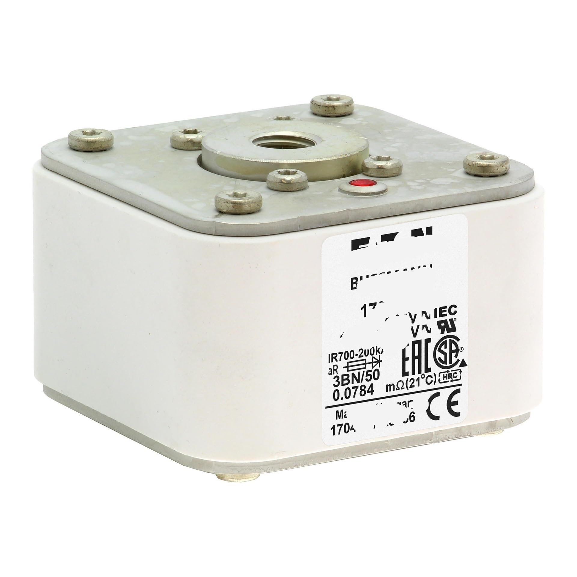 Fuse 170M6414 European Standard Square Series - Flat end Installation