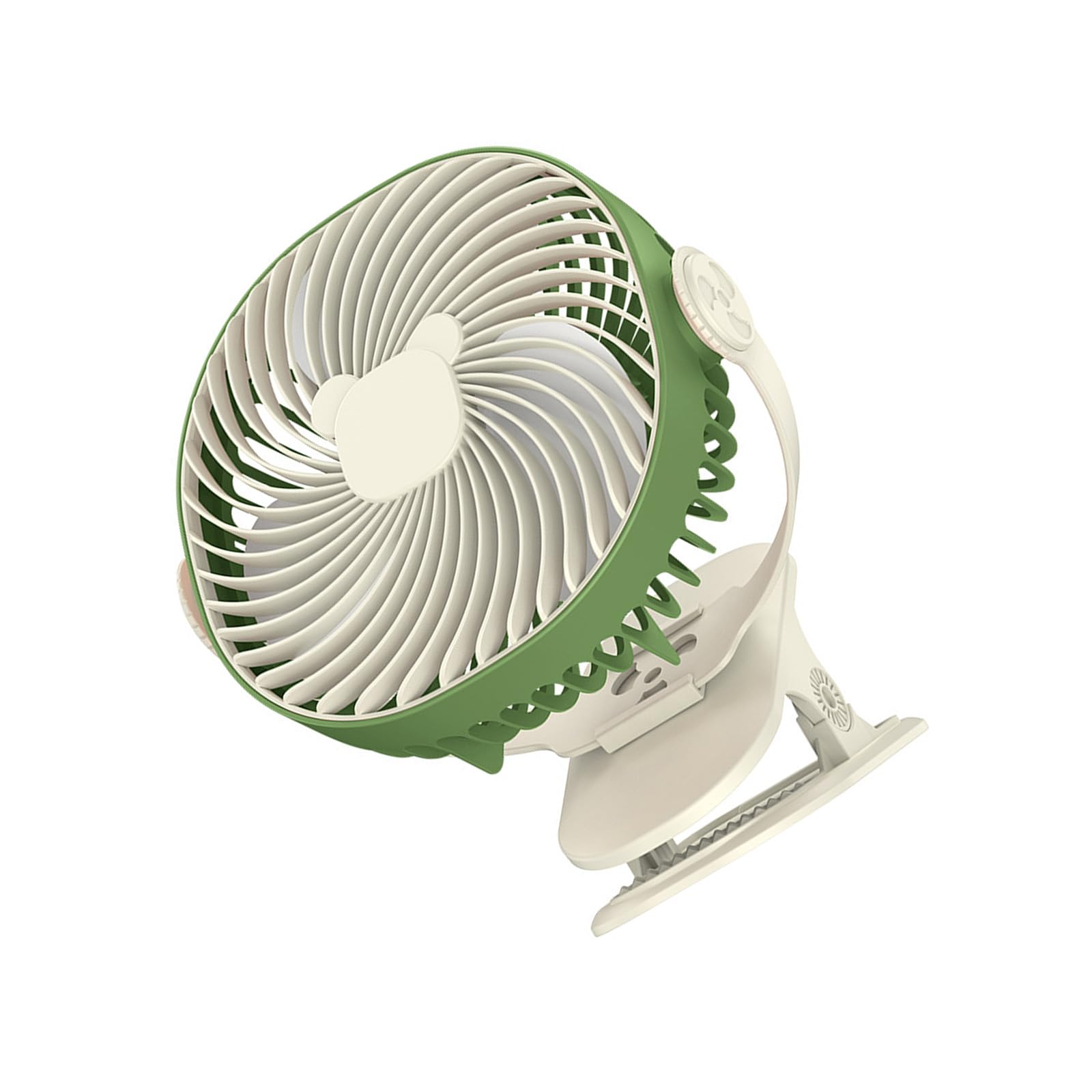 Myralux Clip on Fan for Bed & Bedsides, Strong Clamp Desk Fan with 5 Speeds Adjustable, USB Rechargeable Space Saving Portable Cooling for Dorm, Quiet, Camping, Travel