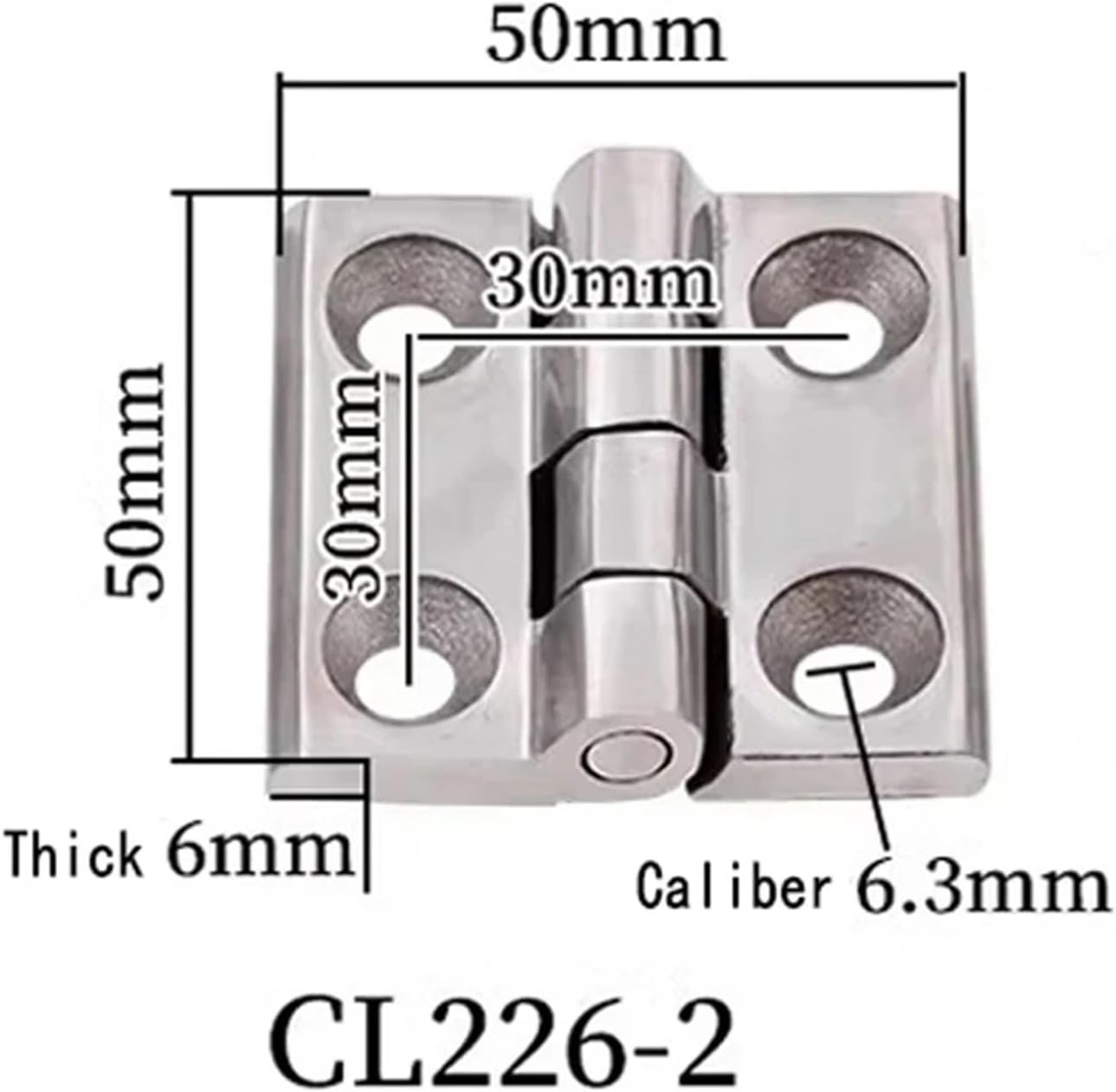 CL226-1-2-3 Door Cabinet Hinges Stainless Steel Hinged Knee Brace Concealed Hinge Door Electric Box Machine 1Pcs(1PCS-Drawing-2)