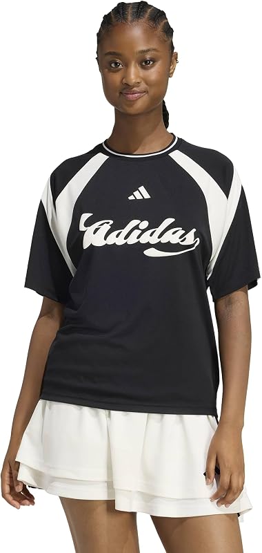 remera House of Tiro Graphic para mujer, negro/blanco roto/blanco, talla grande