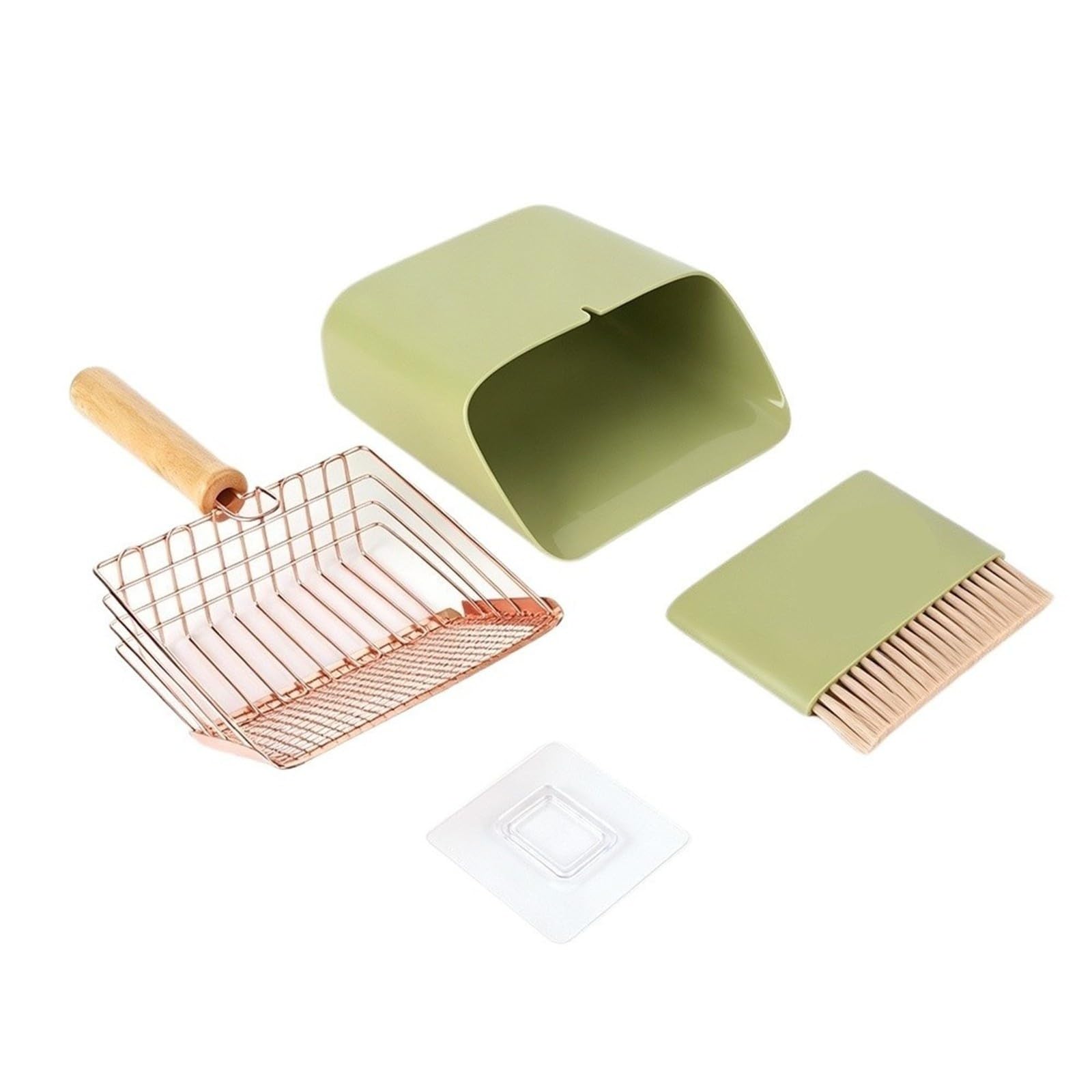 2-in-1-Katzenstreuschaufel-Set aus Metall