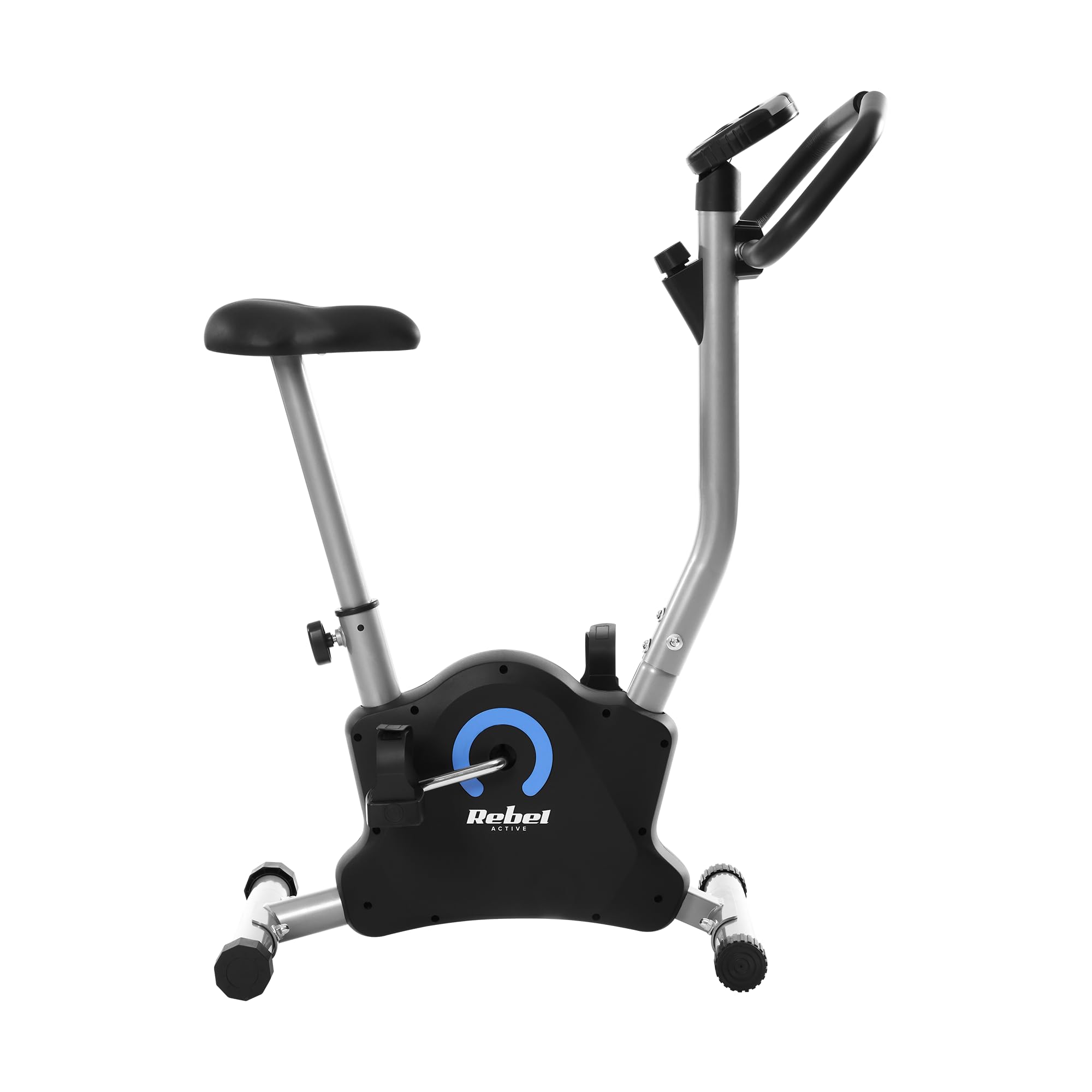 Rebel Electro Rower Treningowy Stacjonarny Mechaniczny Pasowy Wyświetlacz LCD RBA-1013