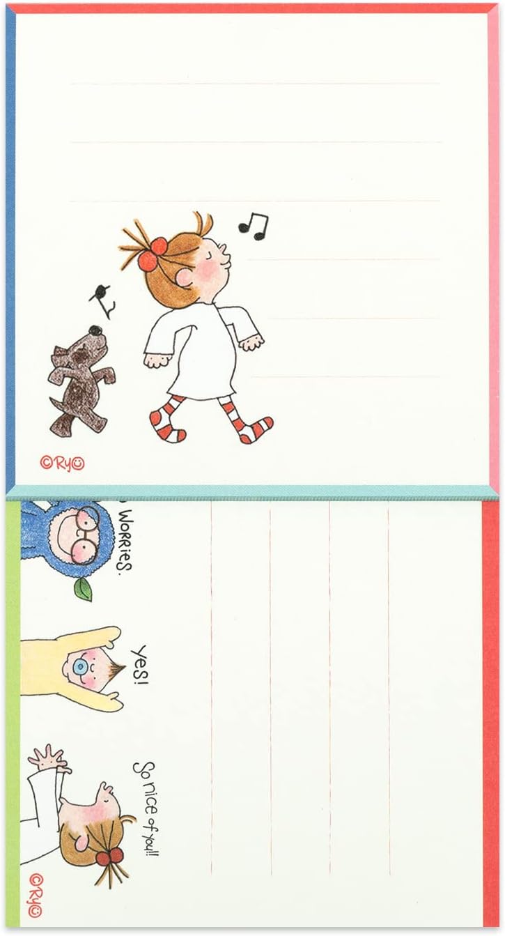 GreetingLife Friends RYS-972 Koko-chan Greeting Life Double Single Pencil Notebook, 2 Sizes Large, Small