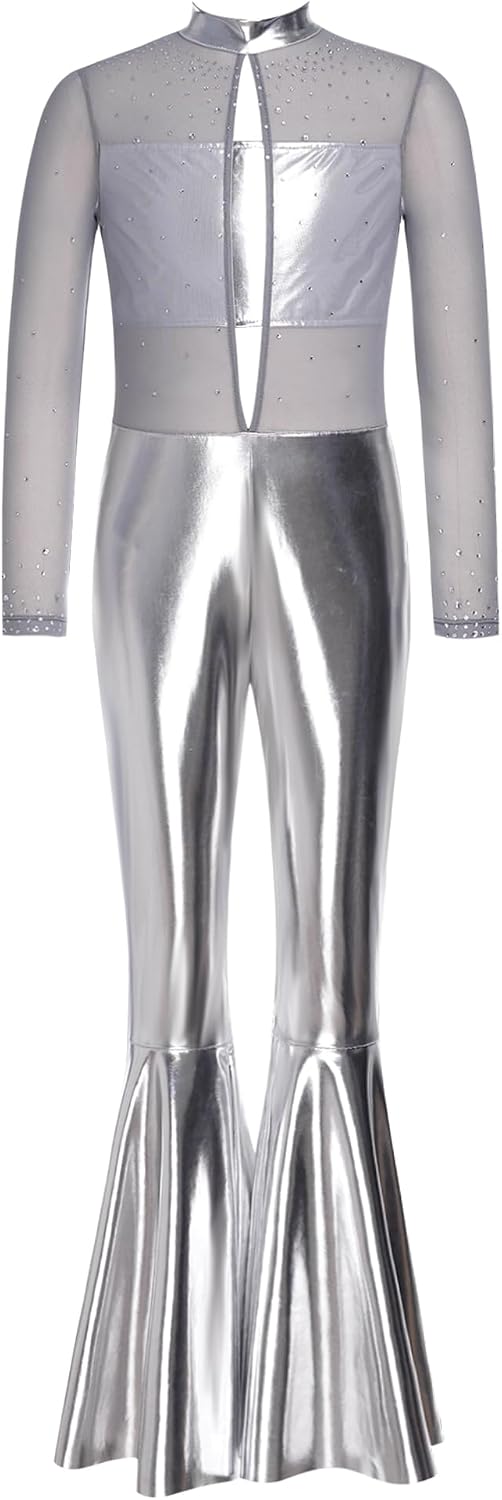 Alvivi Disco Dance Jumpsuit Dance Unitards for Girls Kids