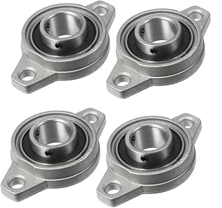 KFL003 17mm Zinc Alloy Self Aligning Pillow Block Flange Bearing, Zinc Pack of 4