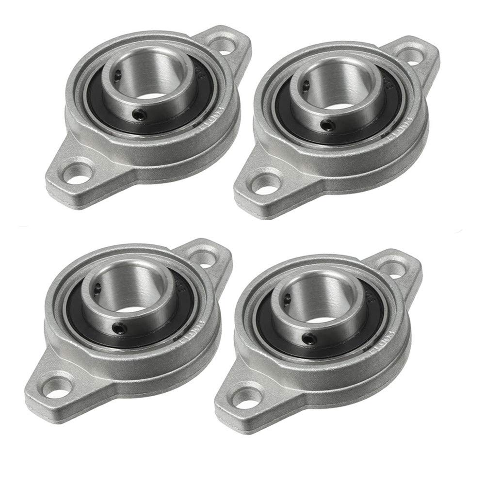 KFL003 17mm Zinc Alloy Self Aligning Pillow Block Flange Bearing, Zinc Pack of 4