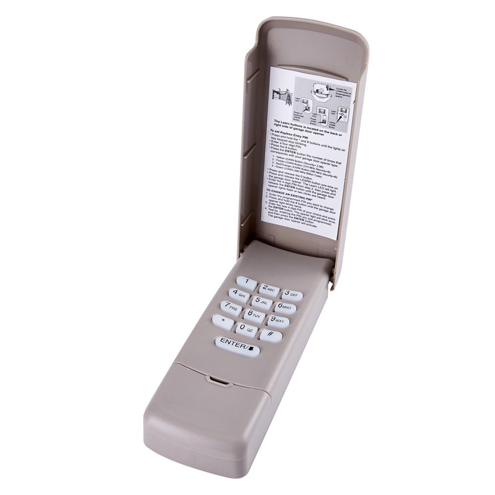 Teclado Universal para Abrir Puertas de Garaje, Teclado Inalámbrico, Entrada sin Llave, Compatible con Controles Remotos para Puertas de Garaje Liftmaster Chamberlain