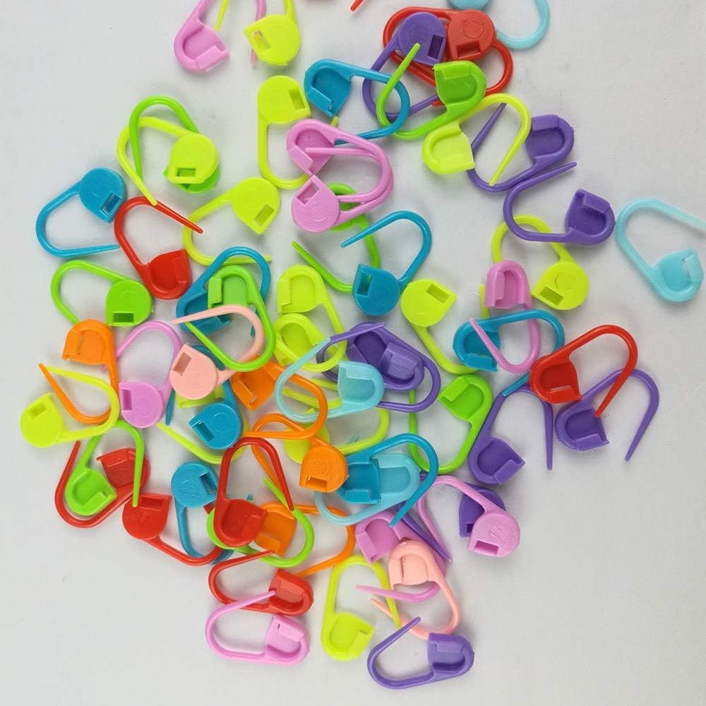 ZHONGJIUYUAN 1000 Pieces Mix Color Plastic Knitting Tools Locking Stitch Markers Crochet Latch Knitting Tools Needle Clip Hook for Sewing